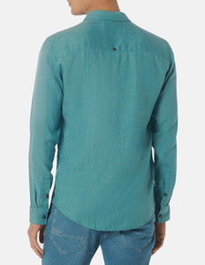 Picture of No Excess Teal Linen Shirt