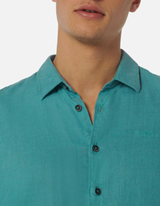 Picture of No Excess Teal Linen Shirt