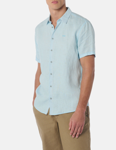 Picture of No Excess Sky Linen Short Sleeve Shirt