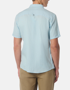 Picture of No Excess Sky Linen Short Sleeve Shirt