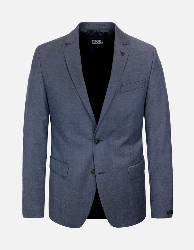 Picture of Karl Lagerfeld Navy Pinhead Wool Suit