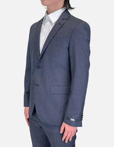 Picture of Karl Lagerfeld Navy Pinhead Wool Suit