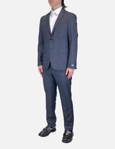 Picture of Karl Lagerfeld Navy Pinhead Wool Suit