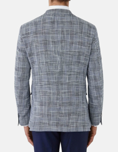 Picture of Dom Bagnato Navy White Checkered Blazer