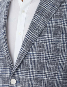 Picture of Dom Bagnato Navy White Checkered Blazer