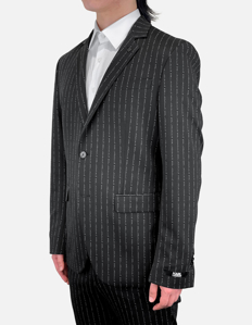 Picture of Karl Lagerfeld Logo Pinstripe Knit Jacket