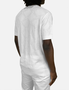 Picture of Karl Lagerfeld White Weave Knit Tee