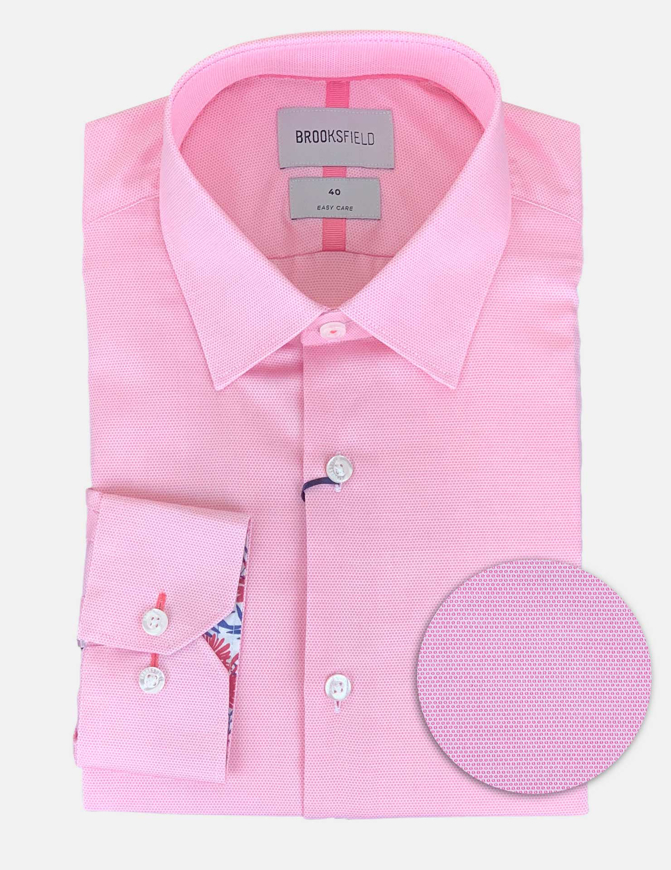 Picture of Brooksfield Pink Dots Dobby Easy Care Regular Shirt