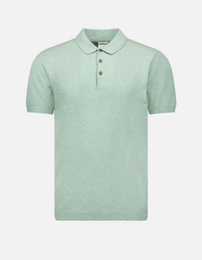 Picture of No Excess Mint Slub Knit Polo Tee