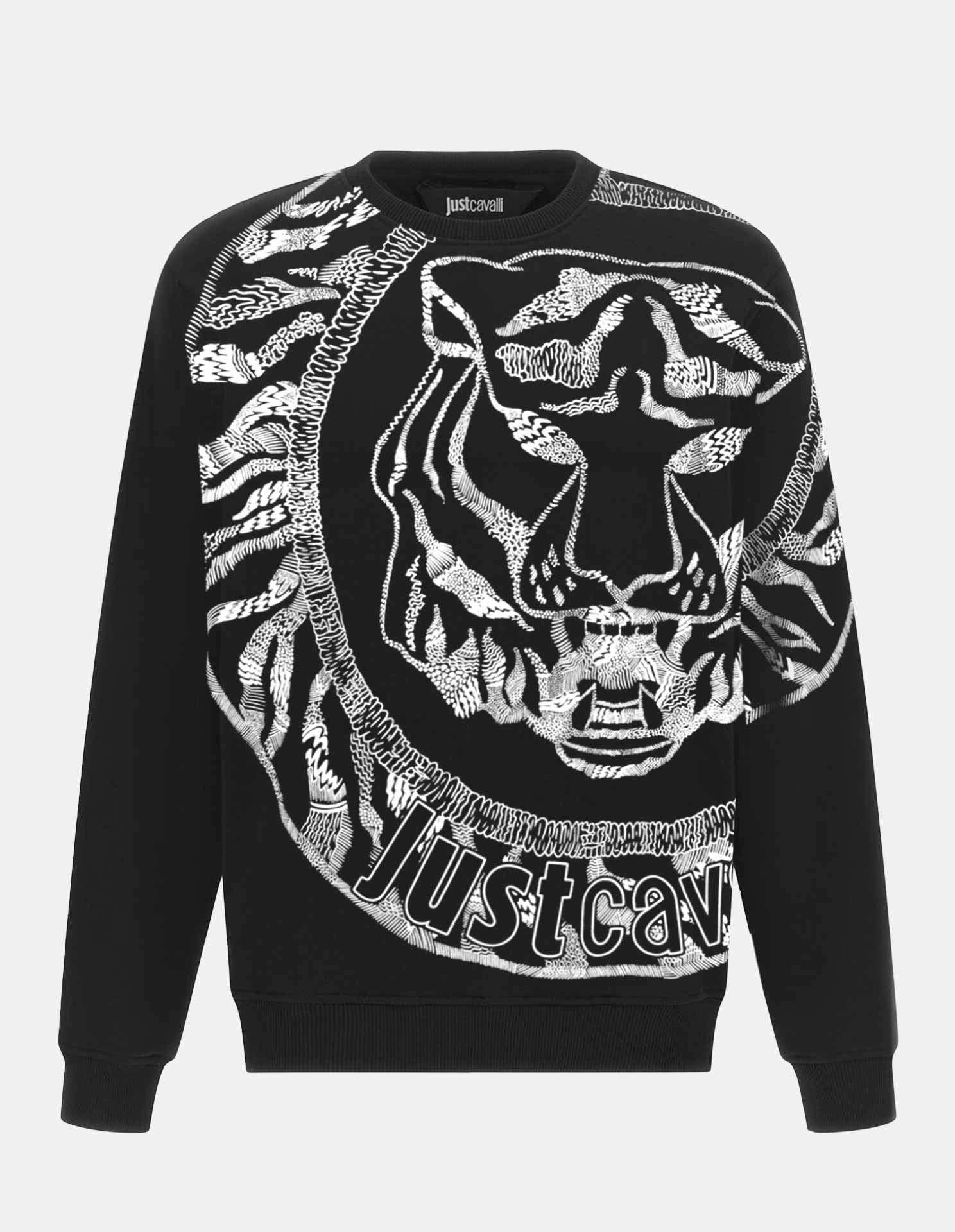 Just Cavalli Big Tiger Emblem Sweatshirt George Harrison George Harrison Menswear