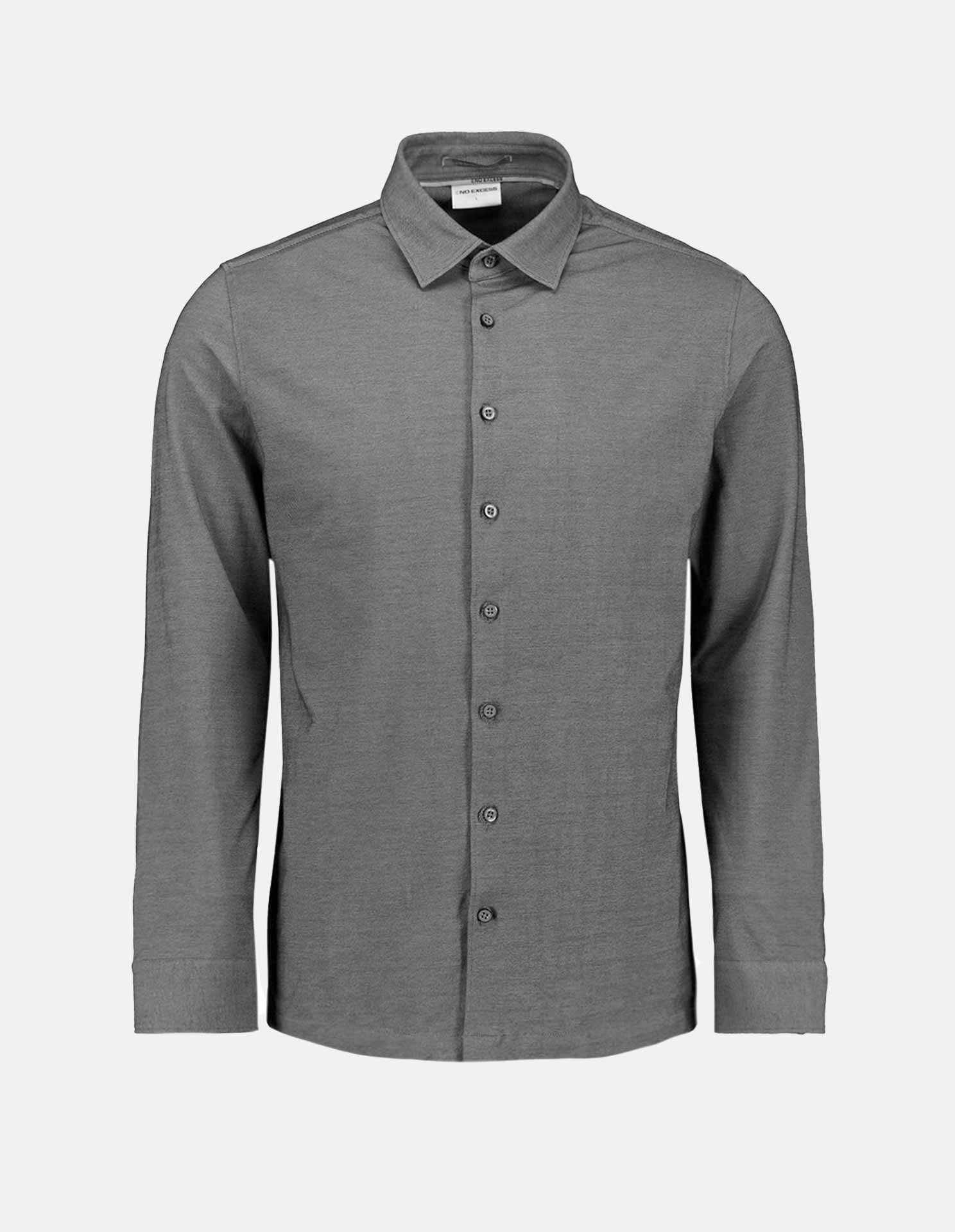 Steel Jersey Stretch Slim Long Sleeve Shirt