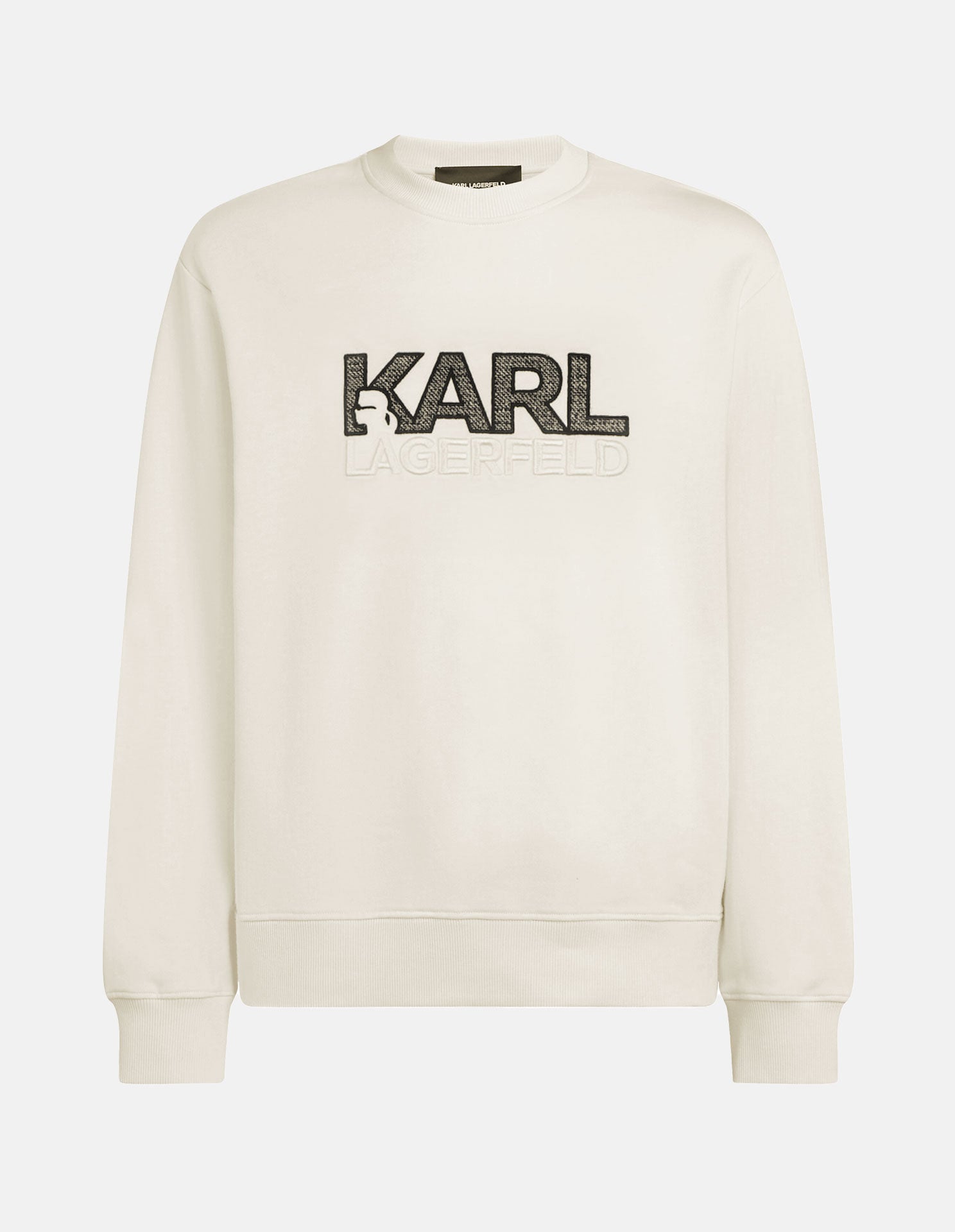 Embroidered Logo Cream Regular Sweat