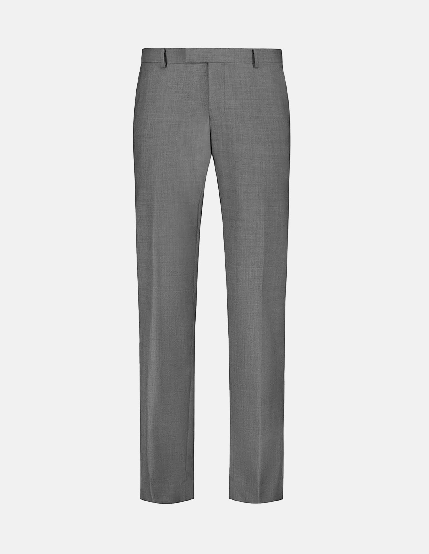 Grey Wool Tailored Suit Trousers