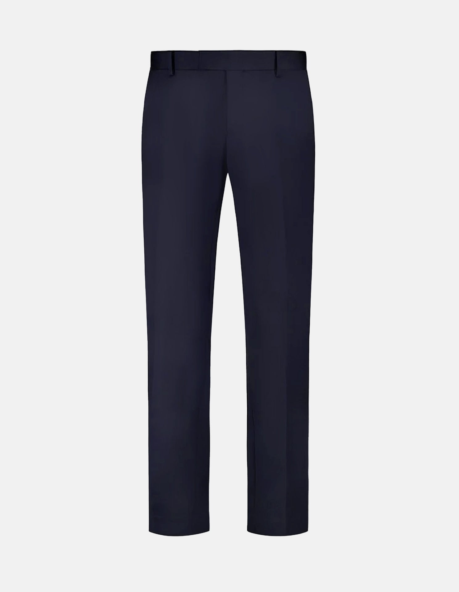 Navy Wool Tailored Suit Trousers