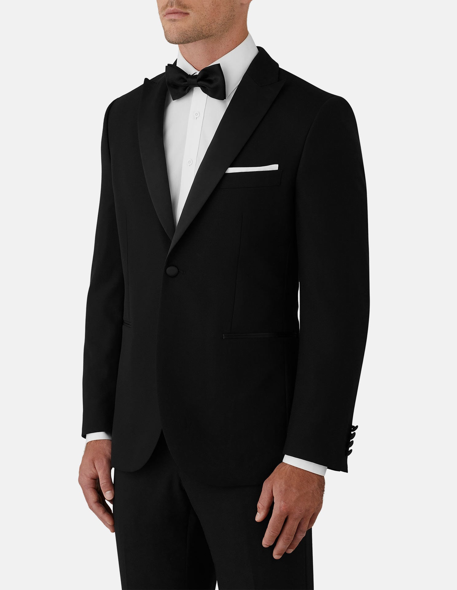 Peak Lapel Tailored Suit Jacket