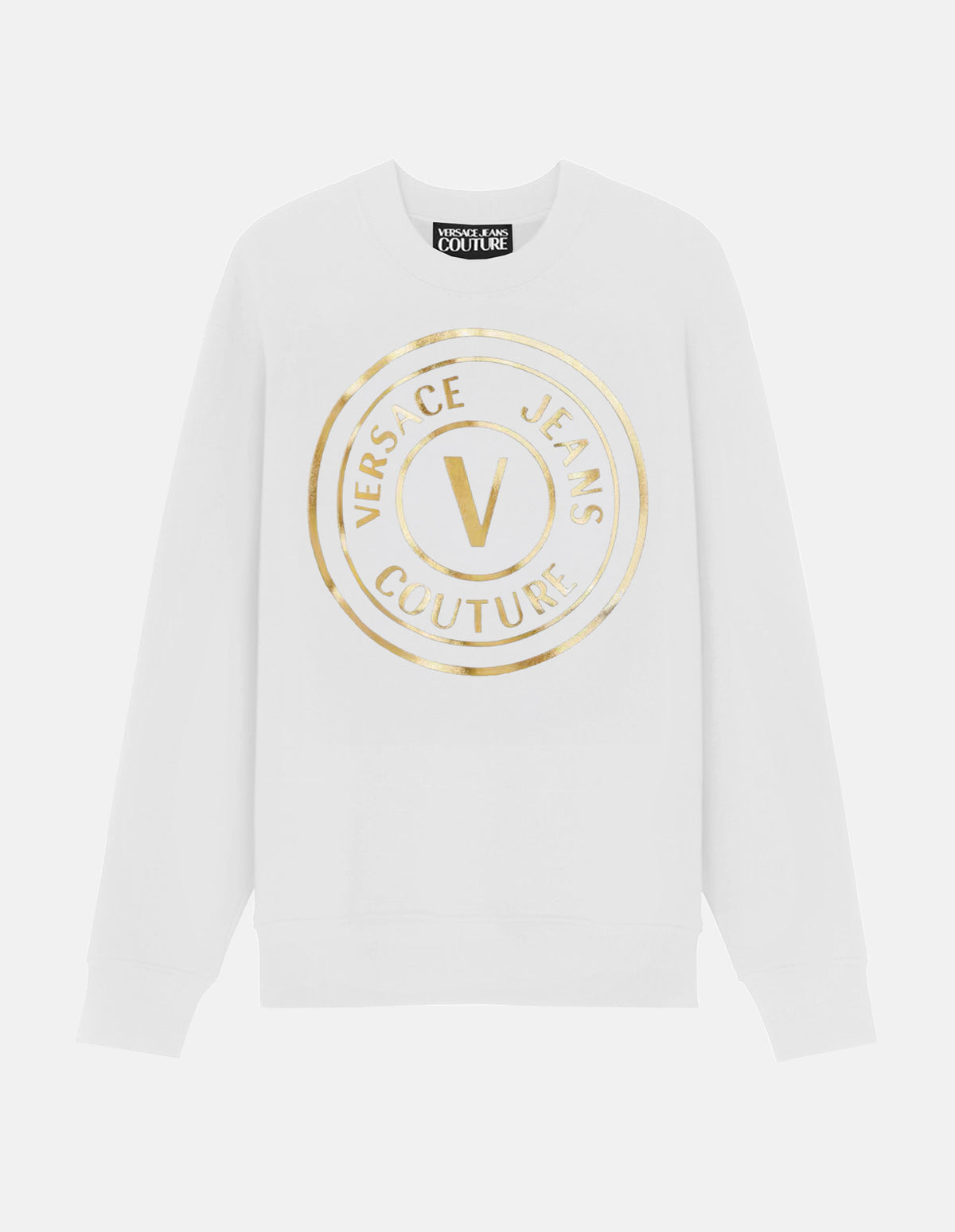 White V-Emblem Regular Sweatshirt