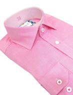 Picture of Brooksfield Pink Micro text Slim Shirt