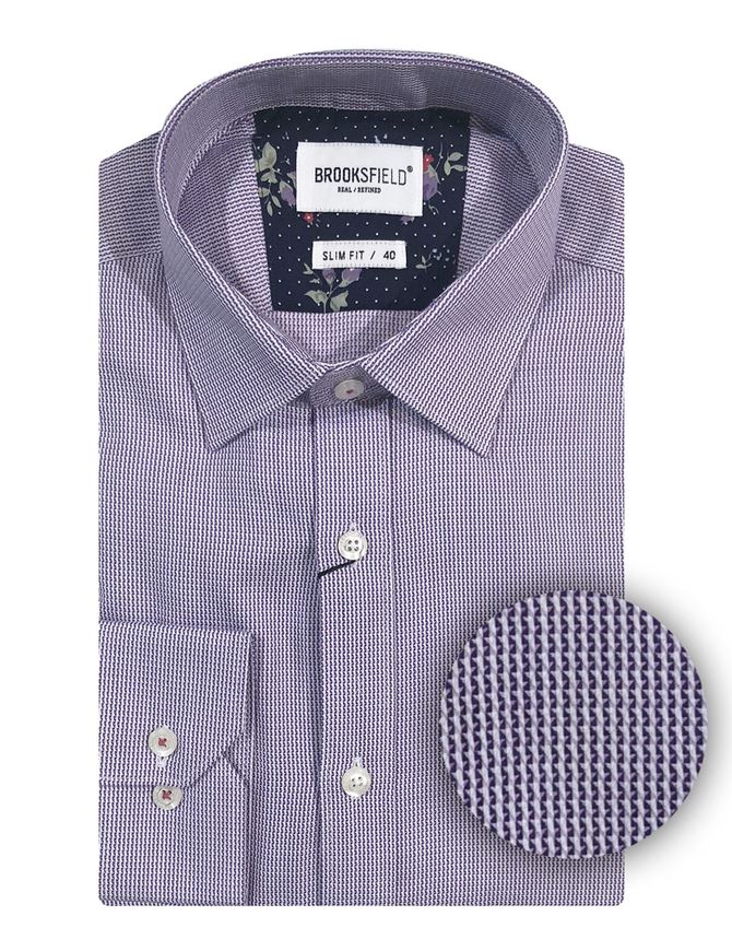 Picture of Brooksfield Purple Sawtooth Shirt