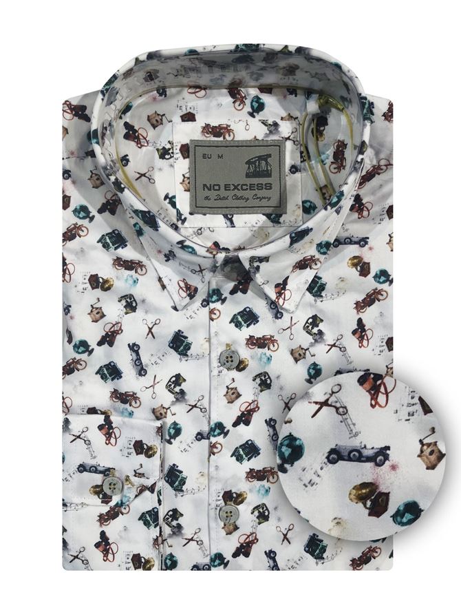 Picture of No Excess White Toy Print Shirt