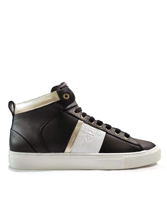 versace white and gold sneakers