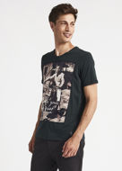 Picture of Gaudi James Dean Print Patched Green Tshirt