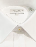 Picture of Ted Baker White Dobby Diamond Print Shirt