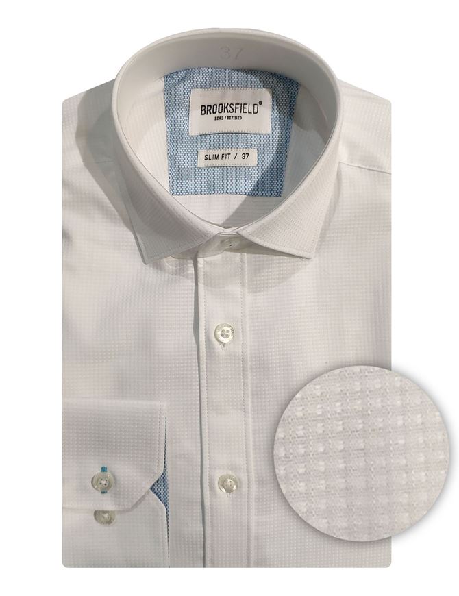 Picture of Brooksfield Grid Texture Shirt