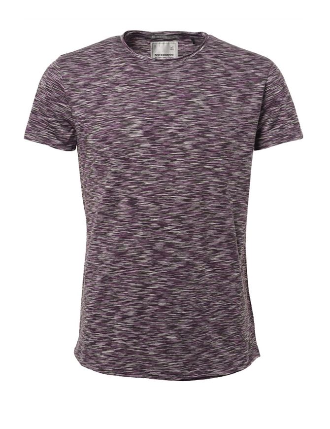 Picture of No Excess Abstract Stripe Tshirt in Plum