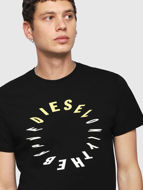 Picture of Diesel Black T-Diego Printed T-shirt