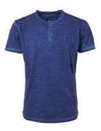 Picture of No Excess Blue Dye Wash Button Tee