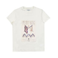 Picture of Pearly King White Flag Print Tee