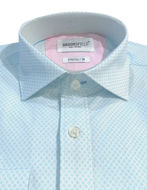 Picture of Brooksfield Light Blue Diamond Print Stretch Shirt