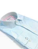 Picture of Brooksfield Light Blue Diamond Print Stretch Shirt