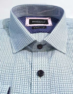 Picture of Brooksfield Aqua Cross Check Luxe Shirt