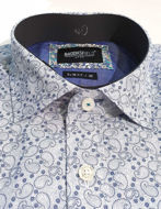 Picture of Brooksfield Navy Paisley Print Luxe Shirt