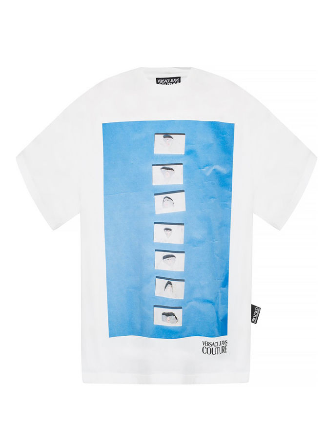 versace jeans white t shirt