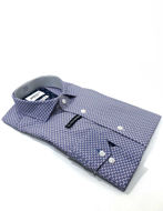Picture of Brooksfield Feather Pattern Blue Stretch Real Shirt