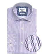 Picture of Brooksfield Dot Printed Purple Slim Shirt