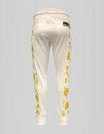 Picture of Versace White & Gold Jewel Baroque Sweatpants