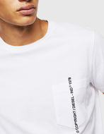 Picture of Diesel White T-Rubin Pocket T-shirt