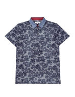 Picture of Pearly King Floral Weave Knitted Polo