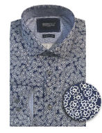 Picture of Brooksfield Navy Floral Print Luxe Shirt