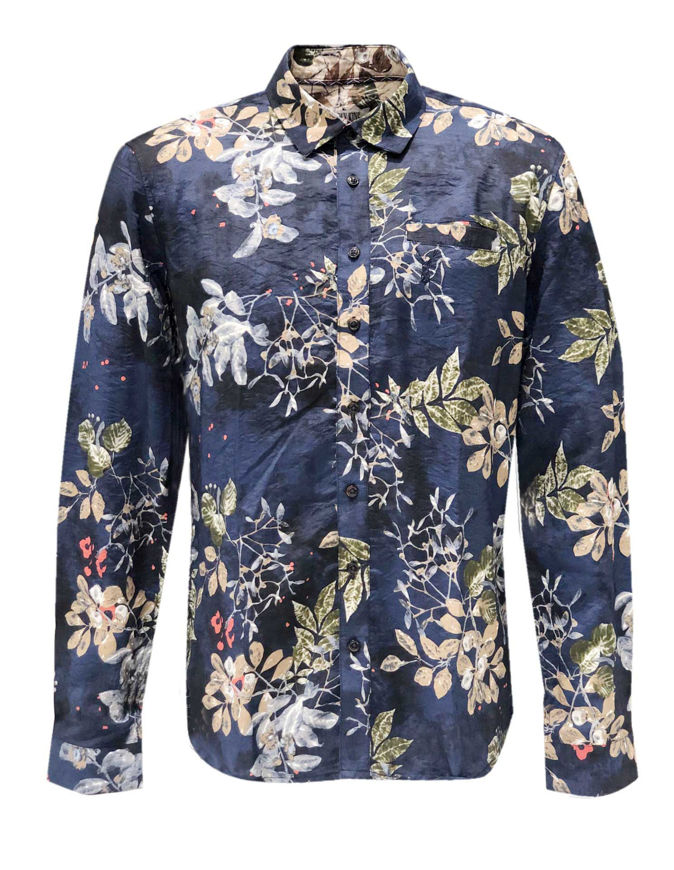 Picture of Pearly King Floral Print Navy Shirt
