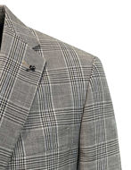 Picture of Studio Italia Grey Check Wool Linen Blazer