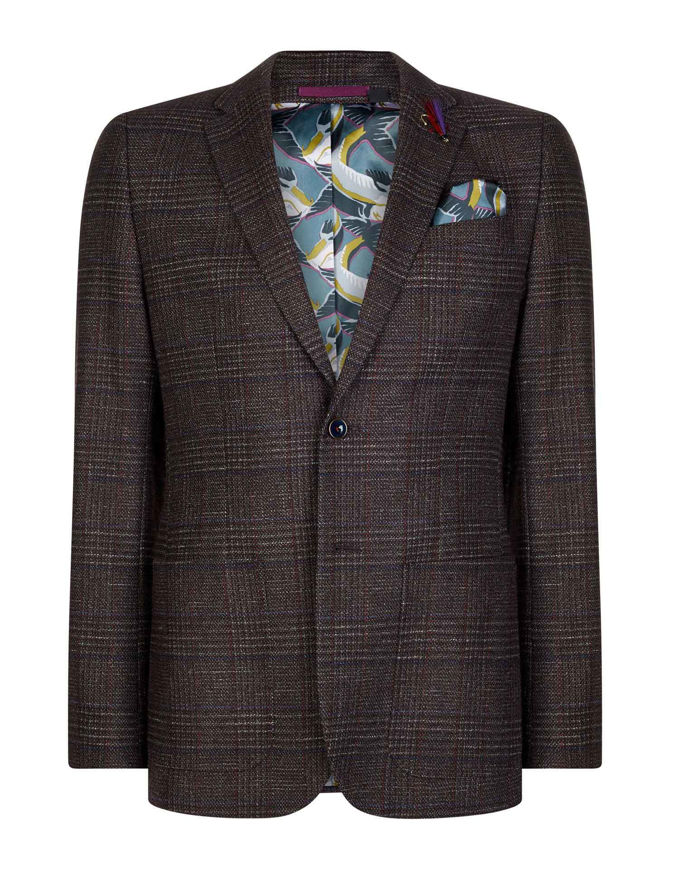 Picture of Ted Baker Red Check Weave Jacket