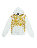Picture of Versace Logo Baroque Print White Sweat Jacket