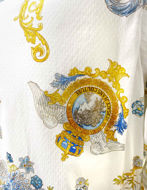 Picture of Versace White Rococo Print Slim Shirt