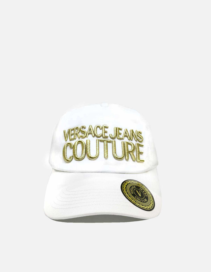 Picture of Versace Embroidered Logo White Cap