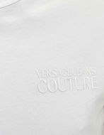 Picture of Versace White Logo Baroque Contrast Print Regular Tee
