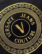 Picture of Versace Gold Logo Emblem Black Slim Tee